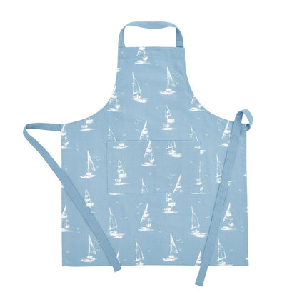 Catherine Lansfield Salcombe Boats Blue Apron - Adult