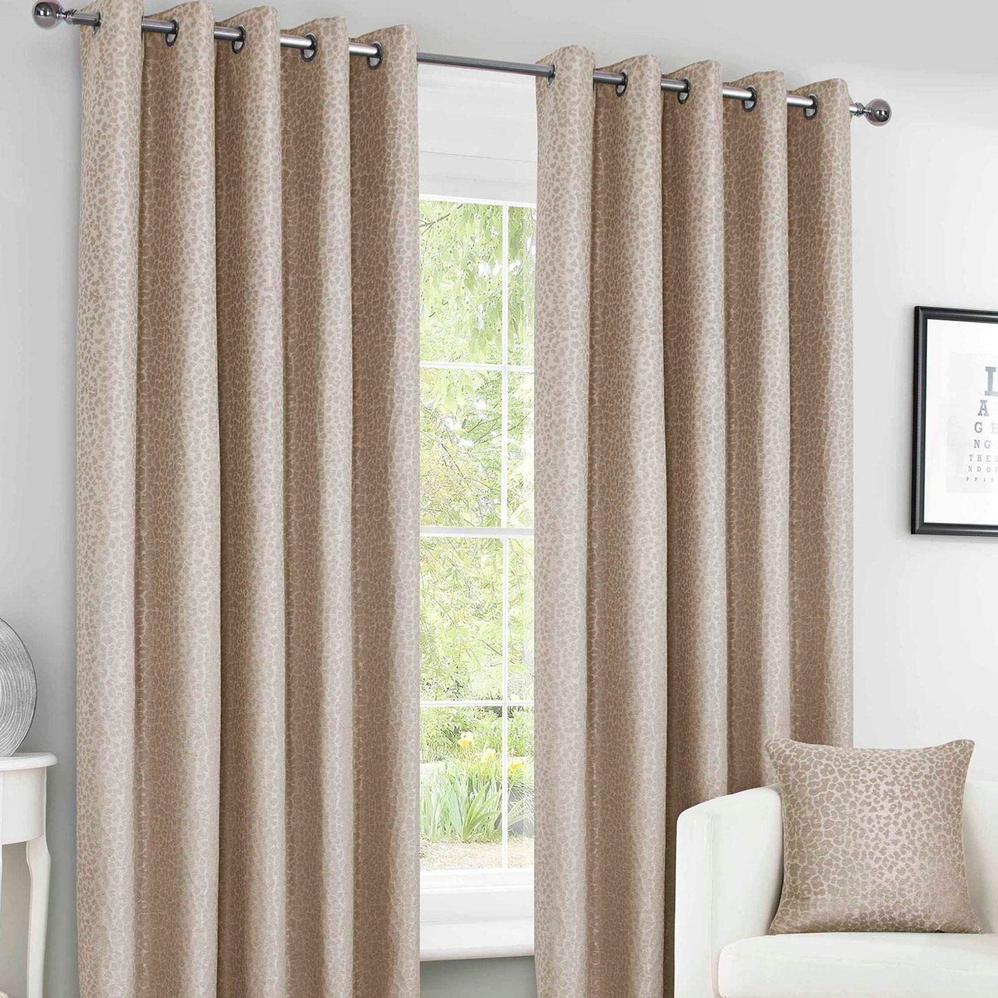 Sahara Natural Eyelet Curtains