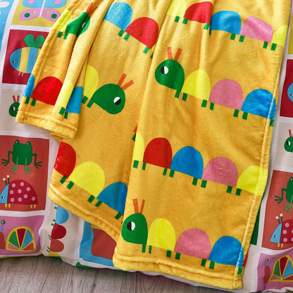 Curious Caterpillar Bright Blanket Throw