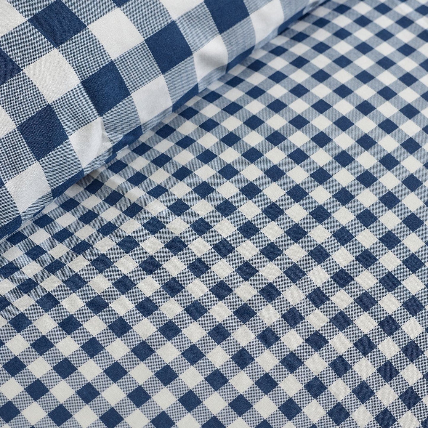 Catherine Lansfield Bamford Gingham Check Navy Blue Duvet Cover Set
