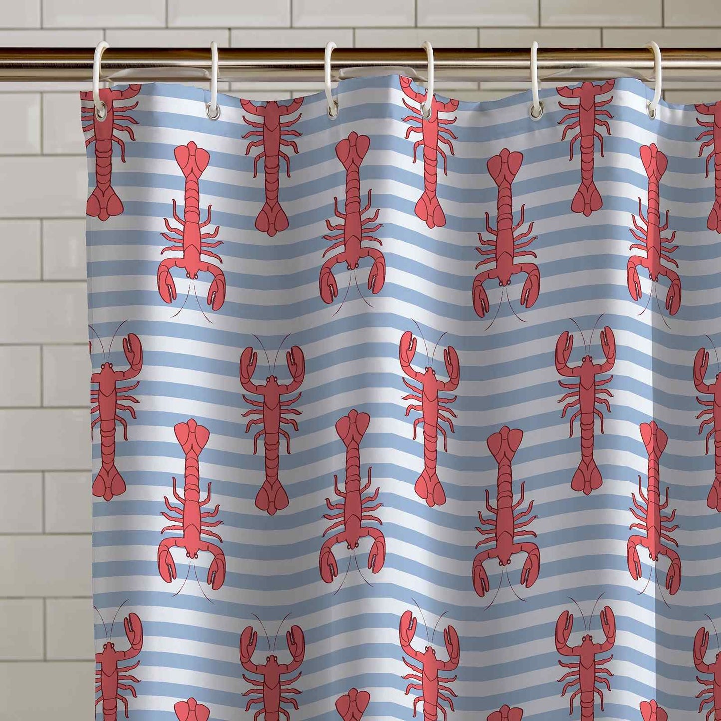 Lobster Red Shower Curtain