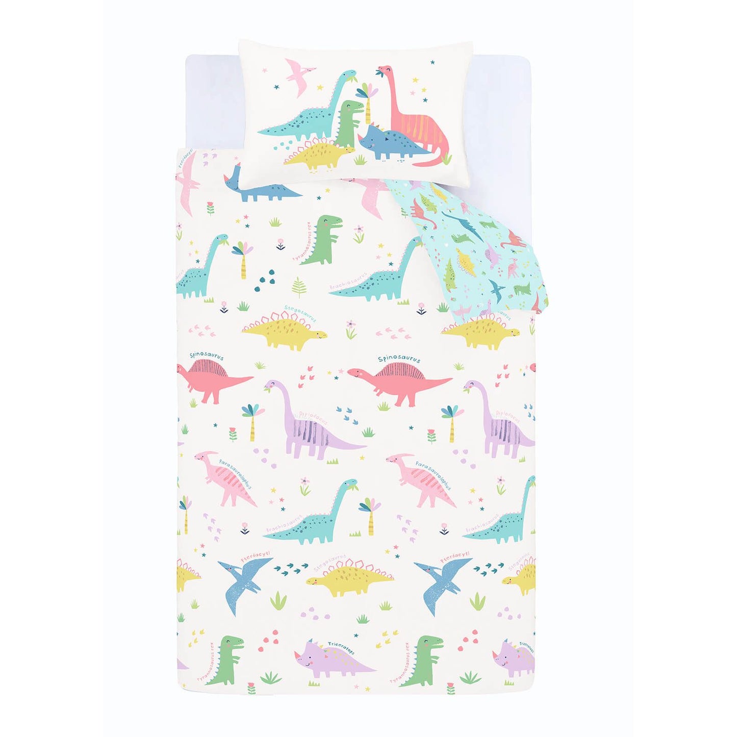 Dinosaur Friends Natural Duvet Cover Set