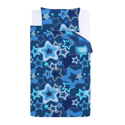 Ombre Stars Blue Duvet Cover Set