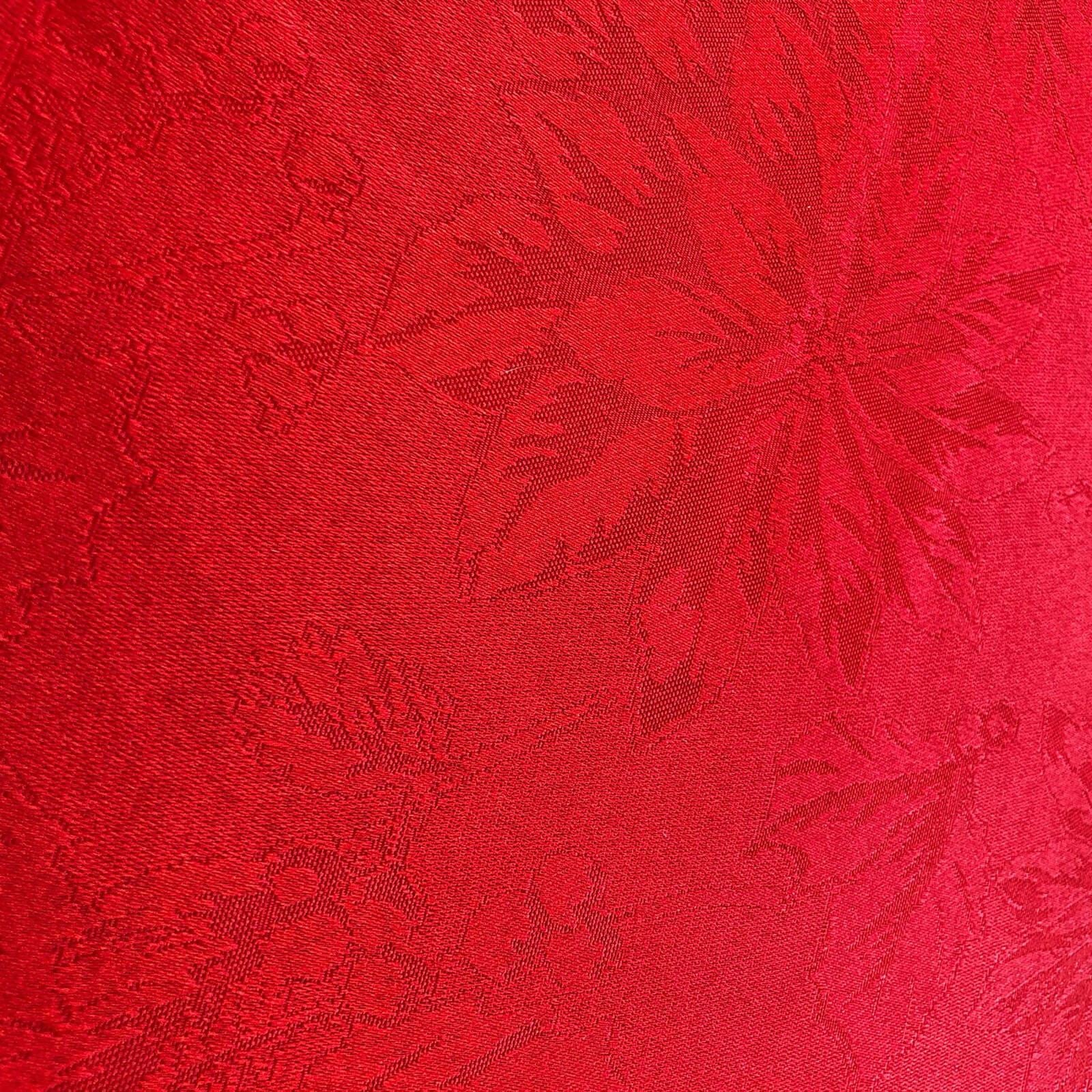 Jacquard Damask Red Tablecloth