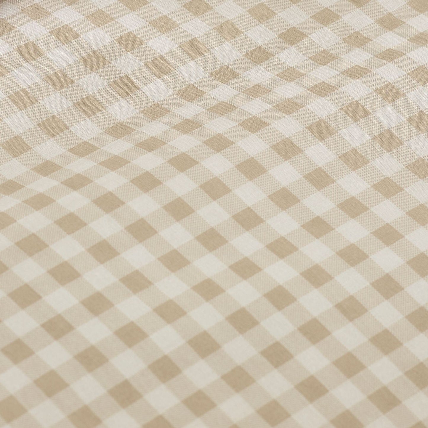 Catherine Lansfield Bamford Gingham Check Natural Fitted Sheet