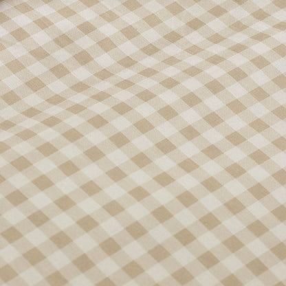 Catherine Lansfield Bamford Gingham Check Natural Fitted Sheet