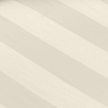 Catherine Lansfield So Soft Satin Stripe Cream Pillow case with envelope closure - Standard