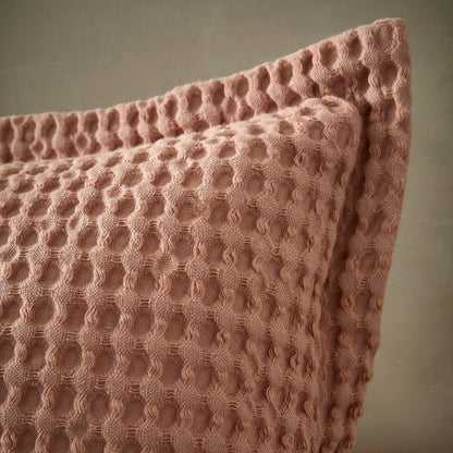 Pineapple Elephant Jaipur Chunky Waffle Pink Cushion - Filled