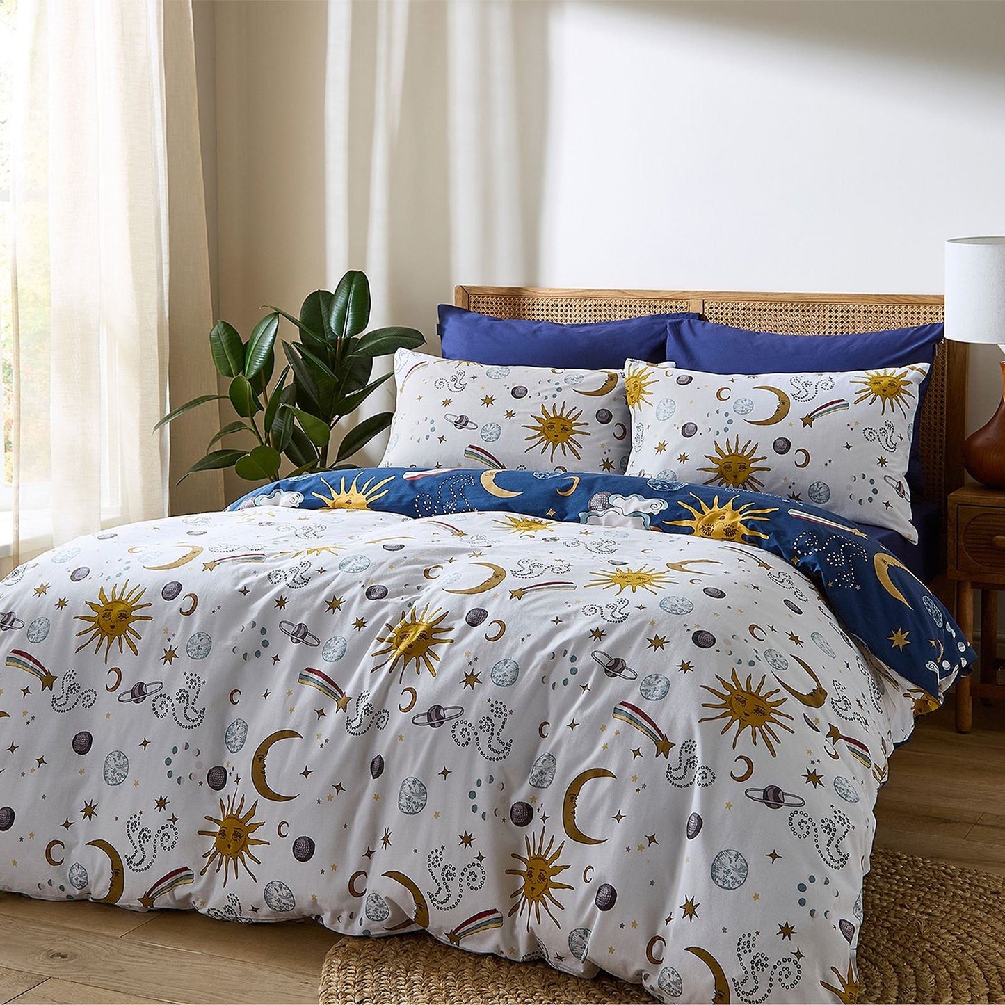Their Nibs Disco Space Navy Blue Duvet Cover Set