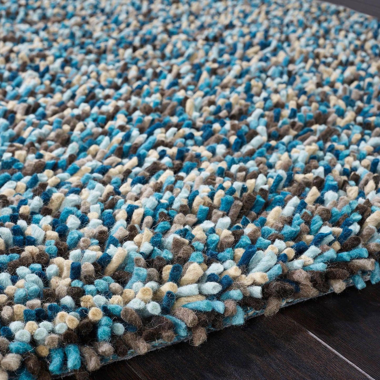 Rocks Blue Shaggy Rugs