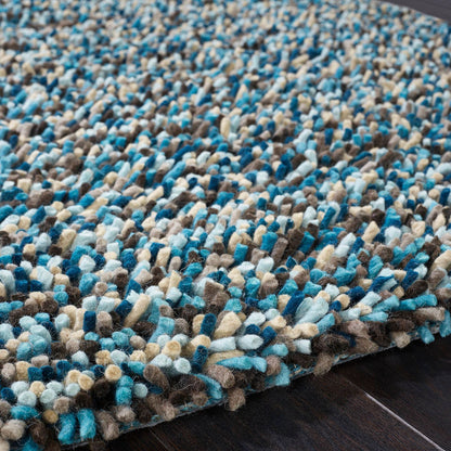 Rocks Blue Shaggy Rugs