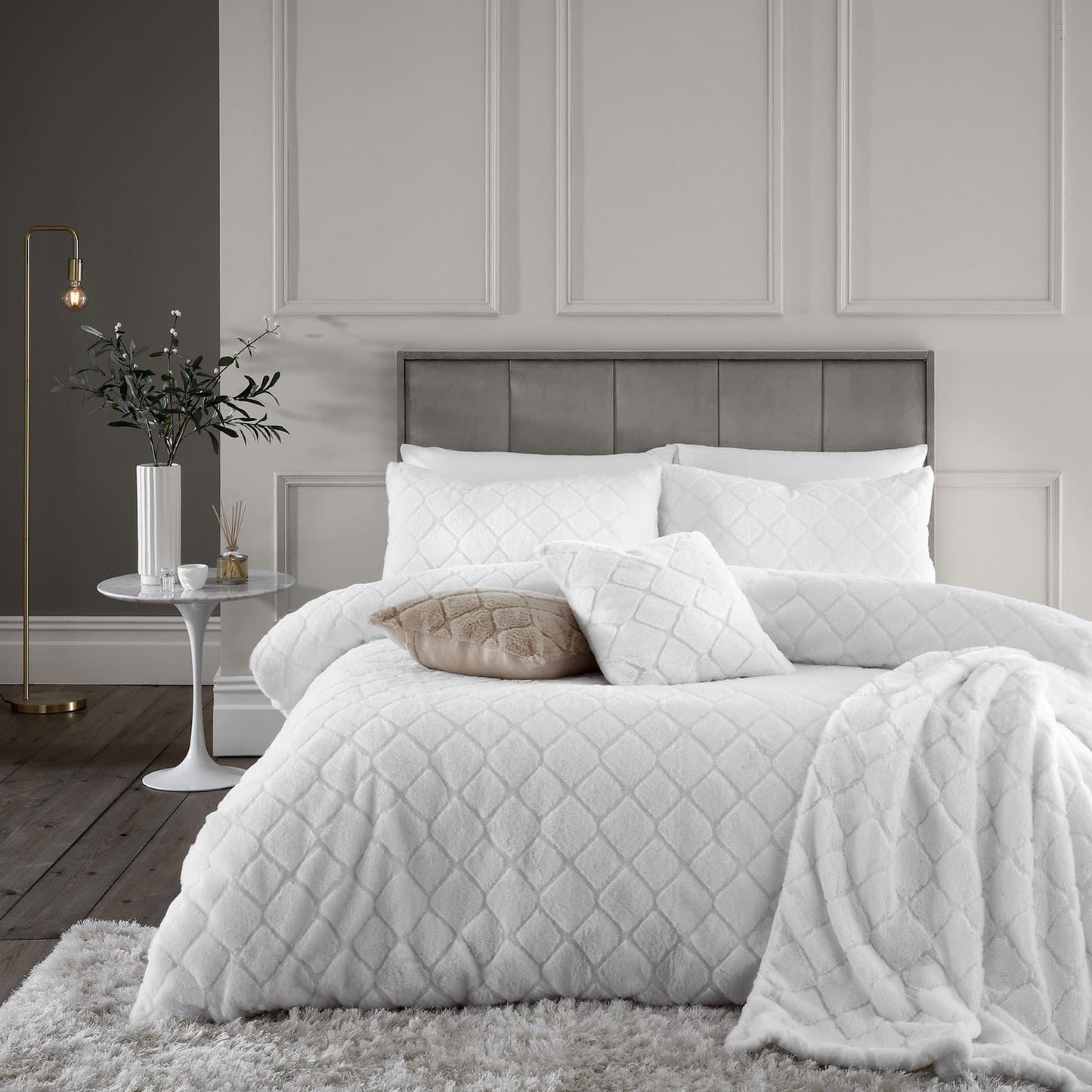 Cosy Diamond White Duvet Set