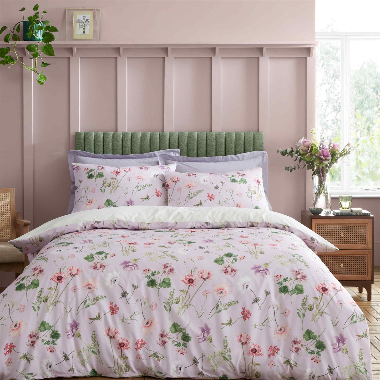 Serenity Garden Lilac Duvet Cover Set