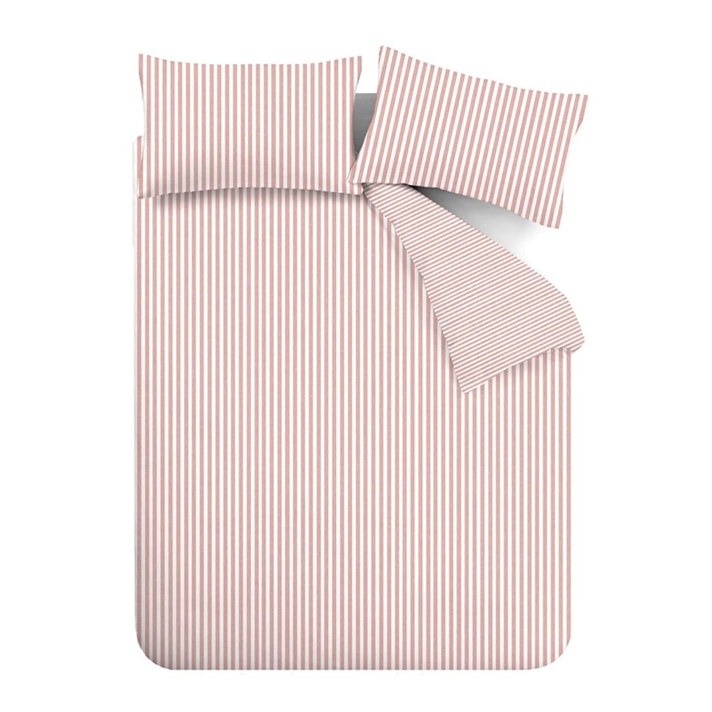 Brushed Stripe Blush Duvet Cover Set