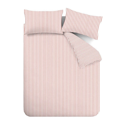 Brushed Stripe Blush Duvet Cover Set