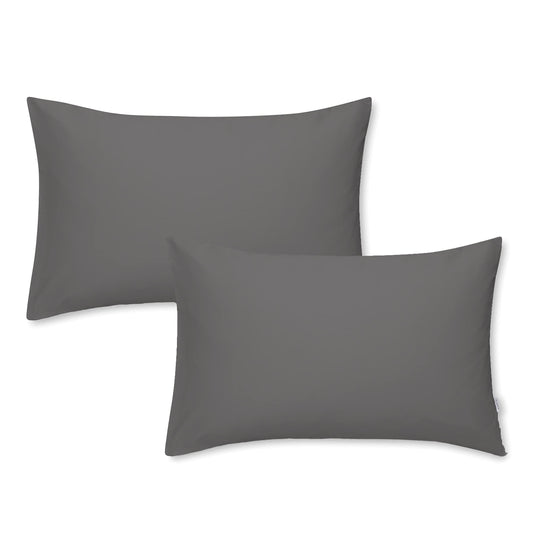 400TC Cotton Sateen Charcoal Grey Housewife Pillowcase Pair