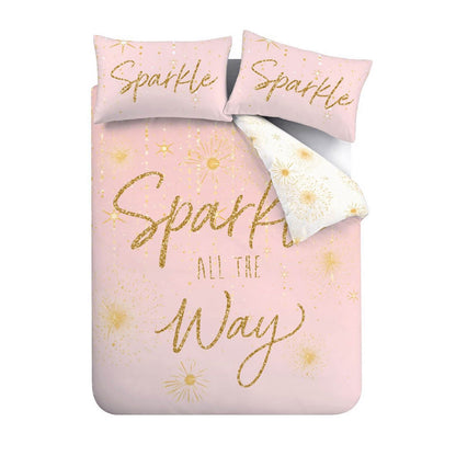 Christmas Sparkle Pink Duvet Cover Set