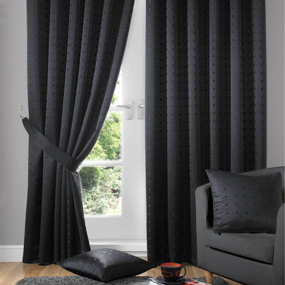 Madison Black Pencil Pleat Curtains