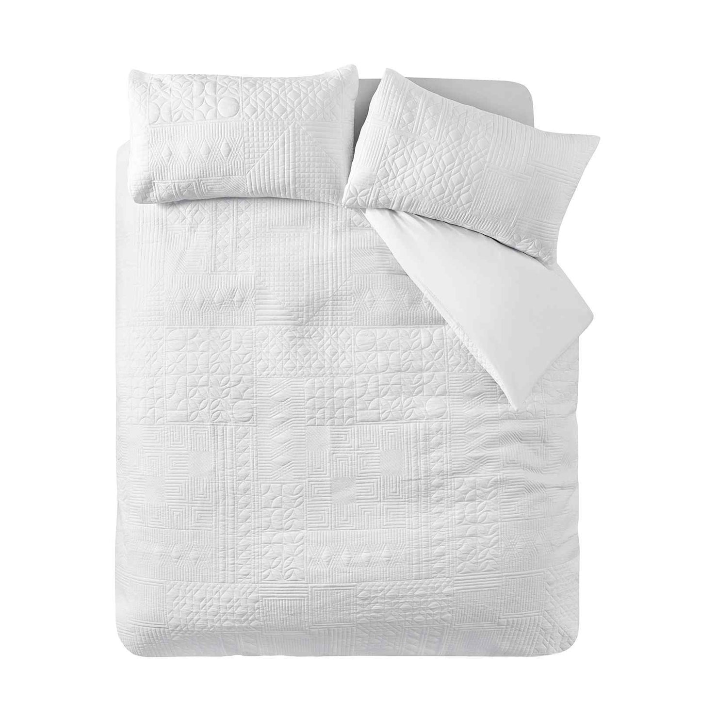 Folkstone Geo White Duvet Cover Set