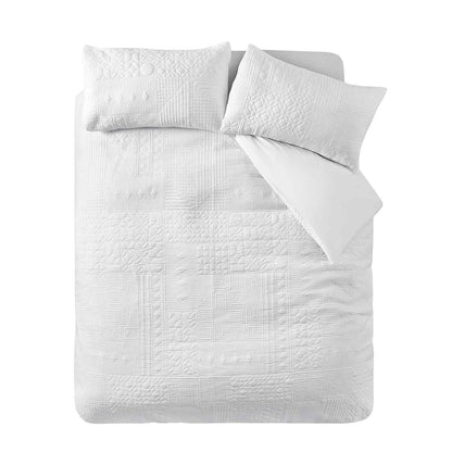 Folkstone Geo White Duvet Cover Set