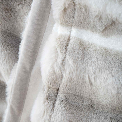 Flint Faux Fur Silver Blanket Throw