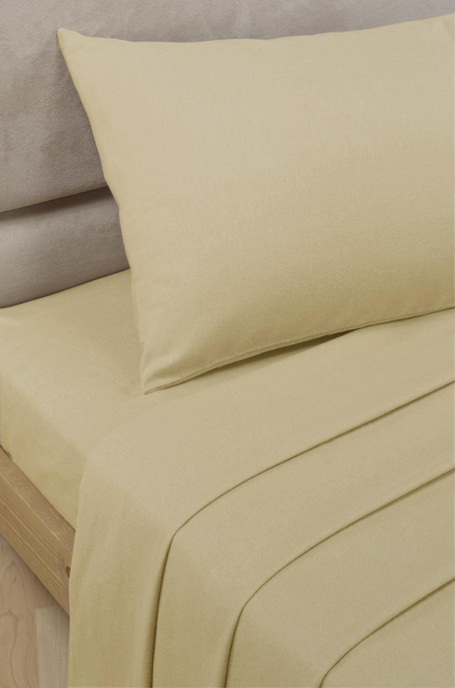 Essentials Percale Biscuit Fitted Sheet