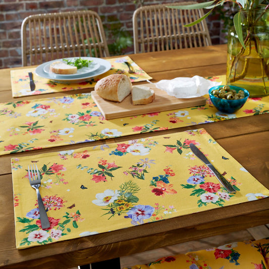 Exotic Garden Yellow Place Mat Pair