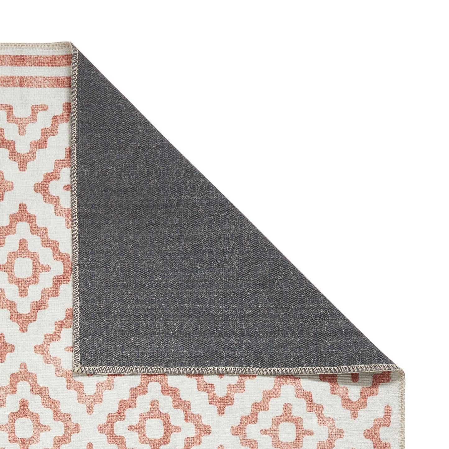 Coral H1058 Orange Modern Washable Rug