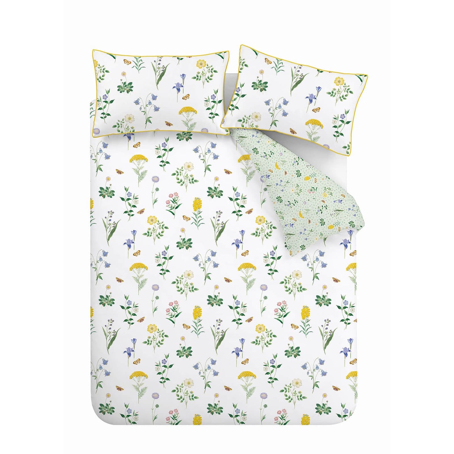 Botanical Cottage Garden White Duvet Cover Set