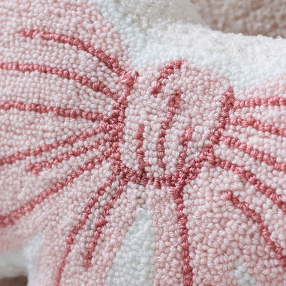 Catherine Lansfield Bow Pink 3D Shaped Cushion - 45x43cm