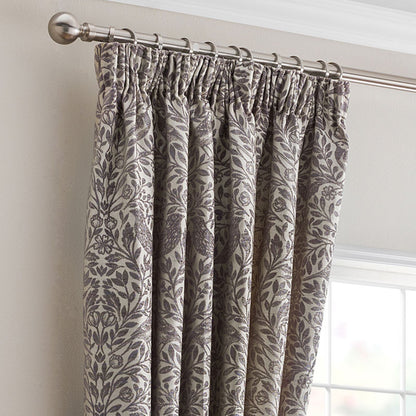 Eden Steeple Grey Pencil Pleat Curtains