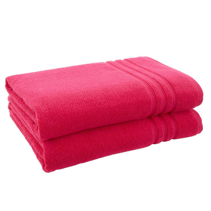 Catherine Lansfield Zero Twist Hot Pink Towel and Sheet