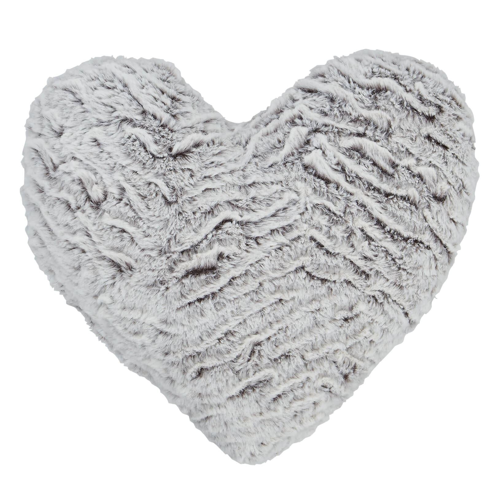 Wolf Heart Neutral Filled Cushion