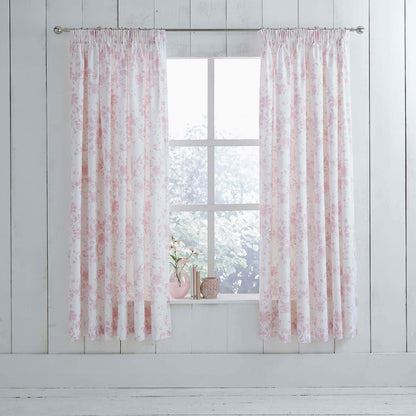 Amelie Pink Pencil Pleat Curtains