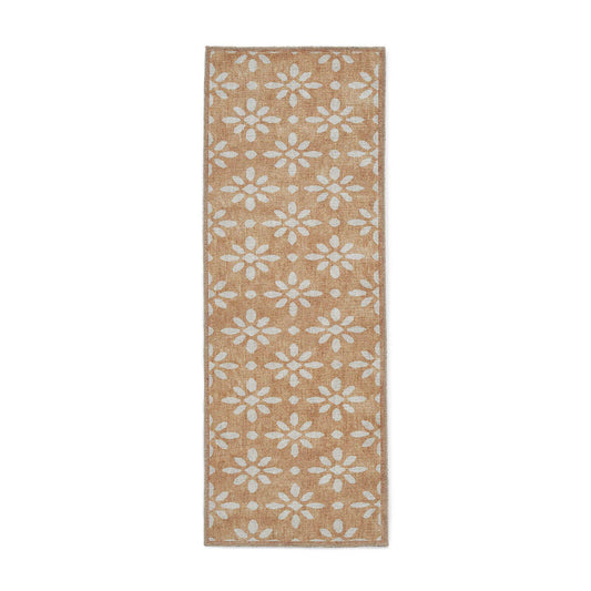 Coral H1062 Yellow Modern Washable Rug