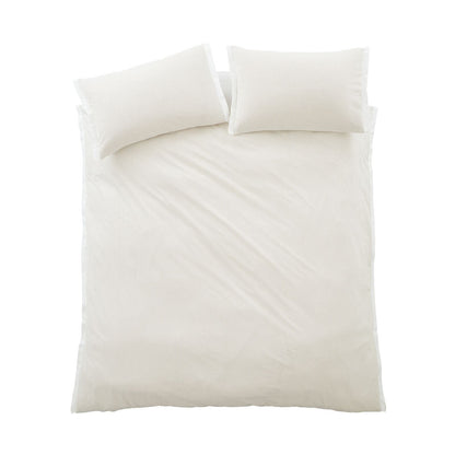 Bianca Seersucker Woven Stripe Natural Duvet Cover Set