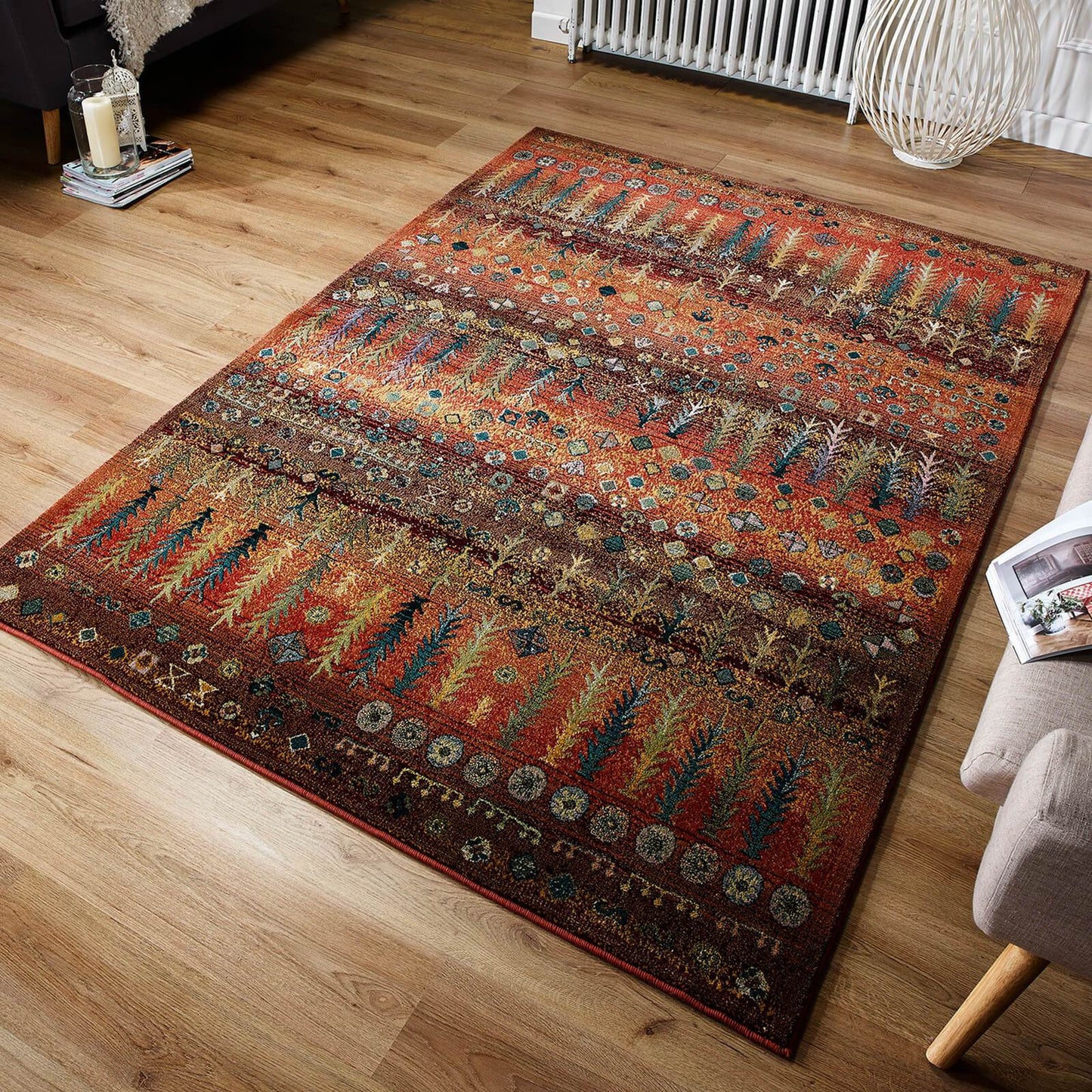 Oriental Weavers Gabbeh 415 C Gold / Rust Rug