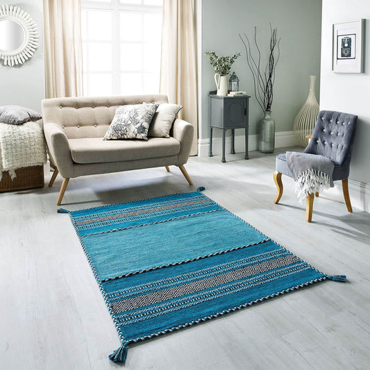 Oriental Weavers Kelim Teal Rug