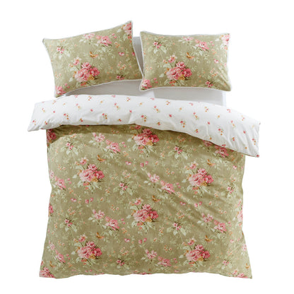 Penelope Floral Green Duvet Cover Set