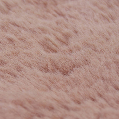 Luxury Faux Fur Blush Plain Rug