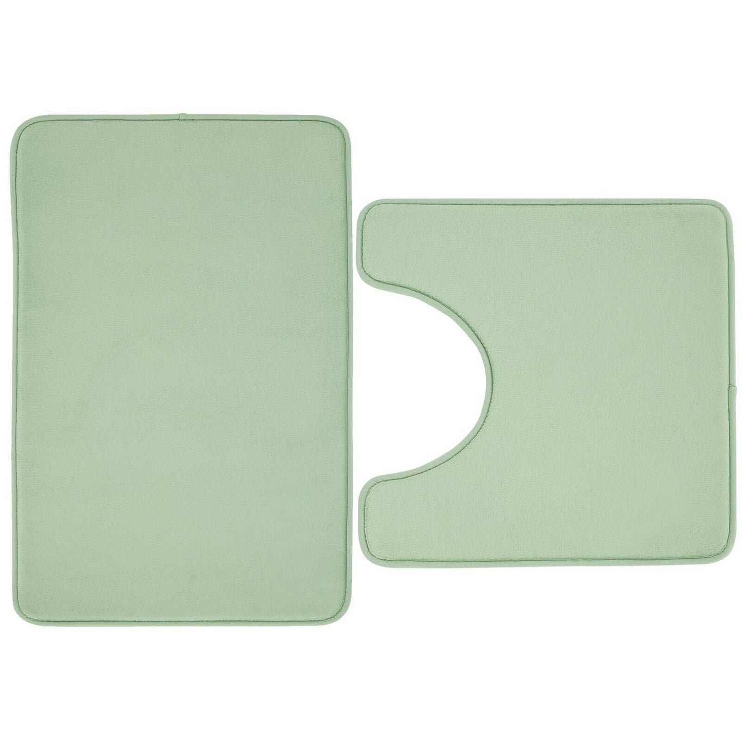 Anti-Bacterial Memory Foam Sage Bath Pedestal Mat