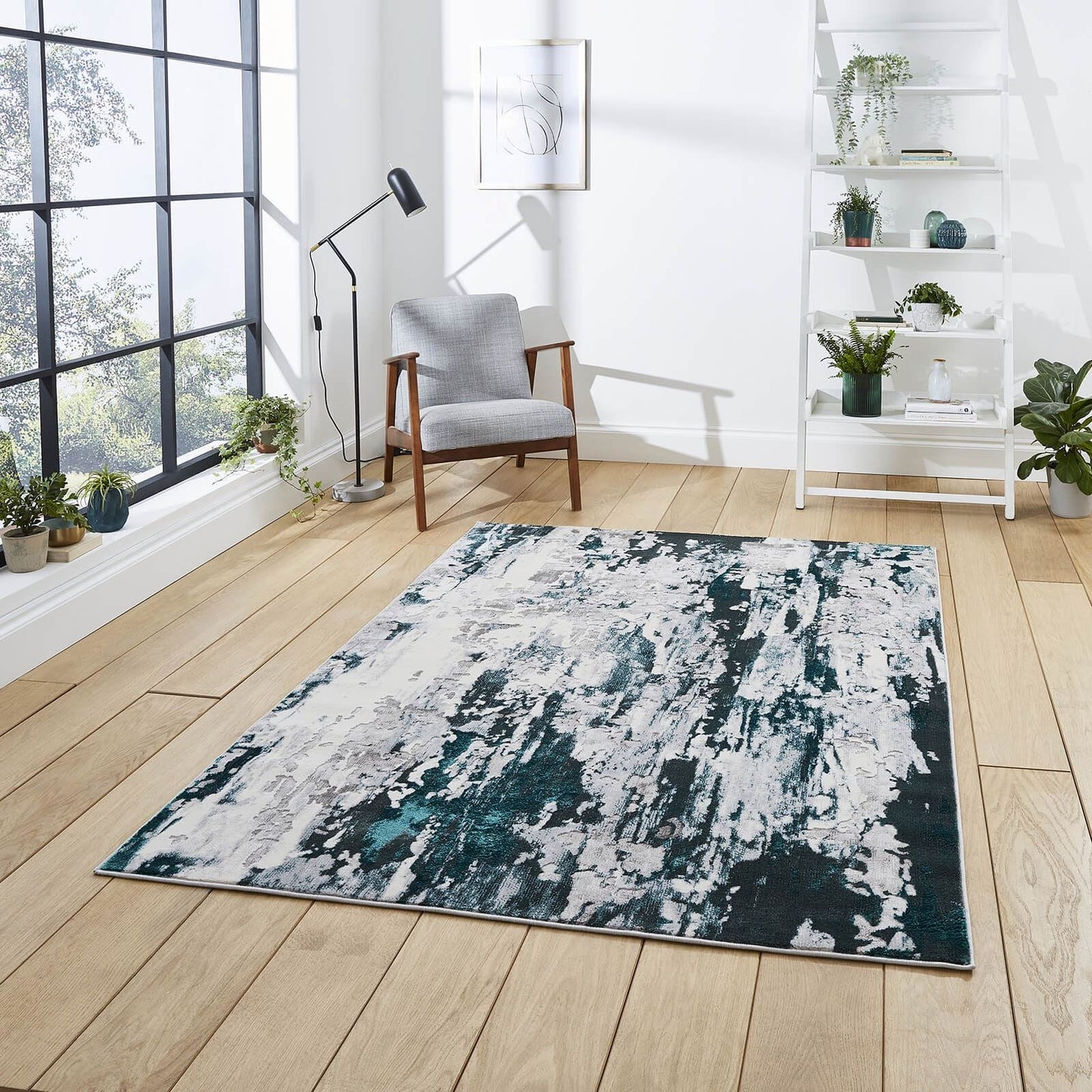 Apollo GR580 Grey/Gold Modern Rug