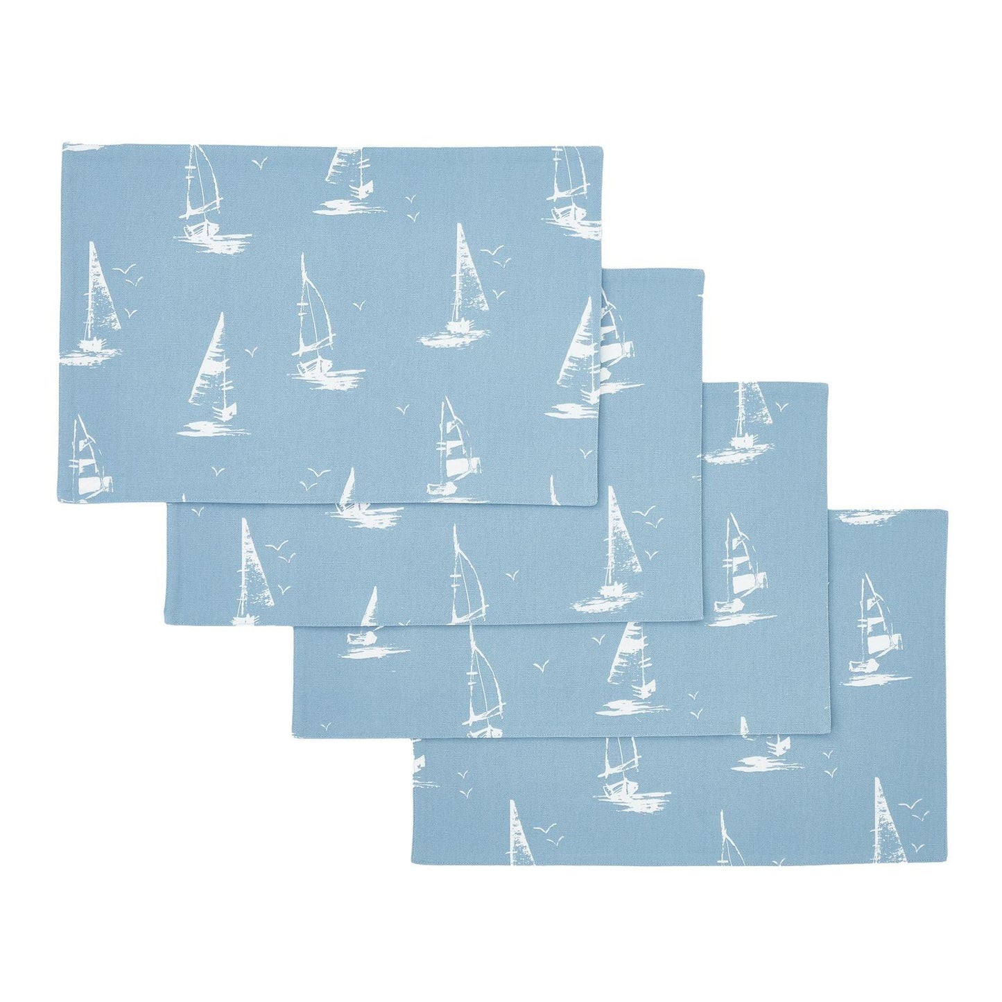 Catherine Lansfield Salcombe Boats Blue Placemats - 4 Pack