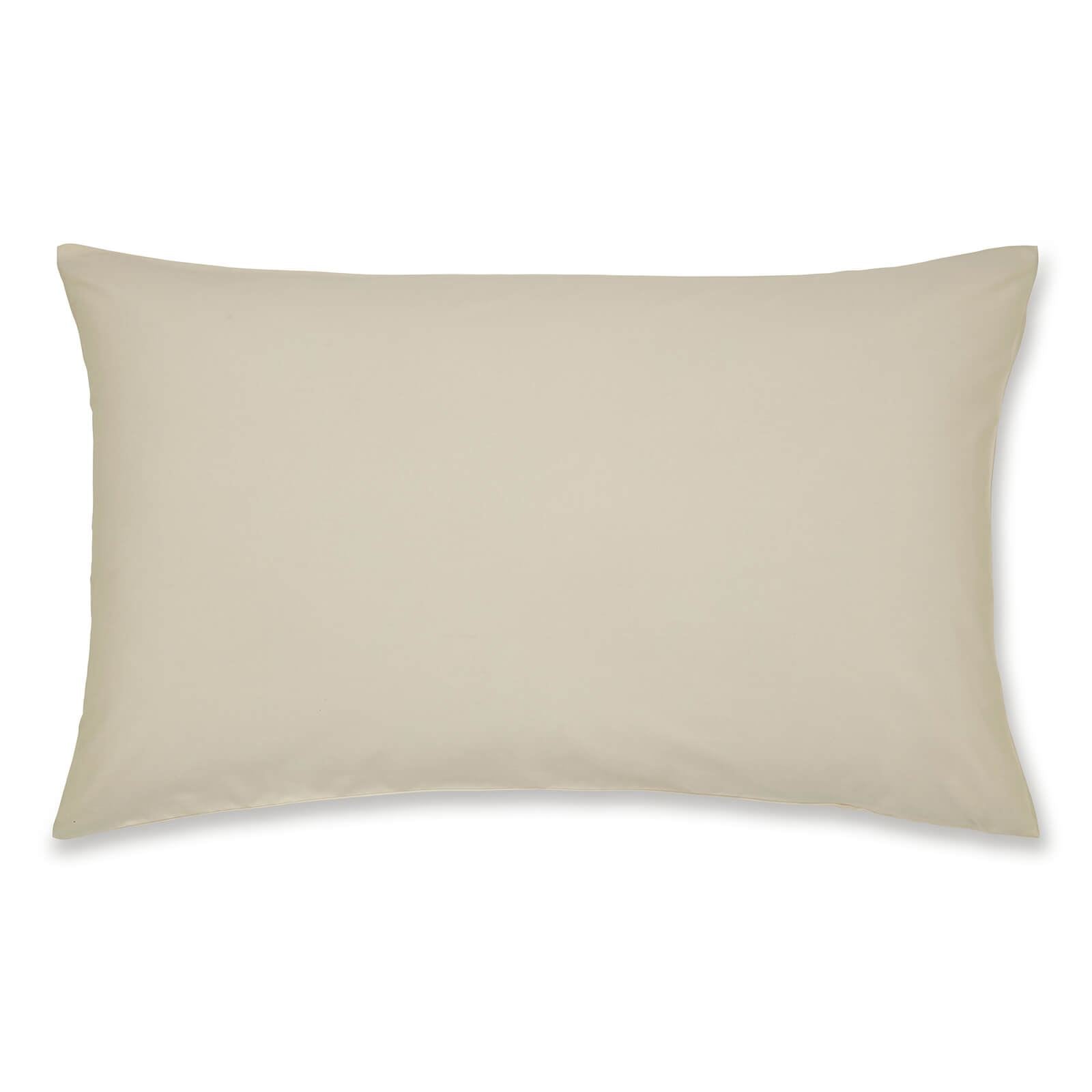 Easy Iron Percale Cream Housewife Pillowcase Pair