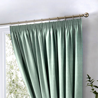 Dijon Duck Egg Pencil Pleat Curtains