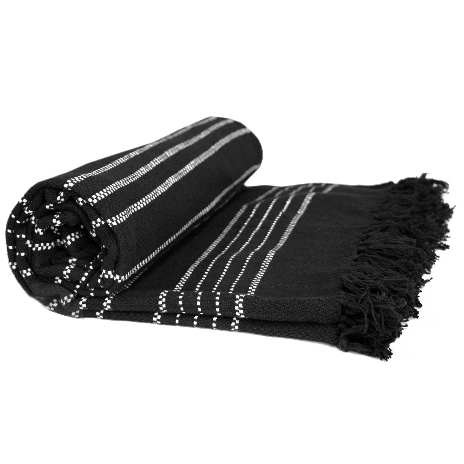 StiTCh Stripe Black Throw