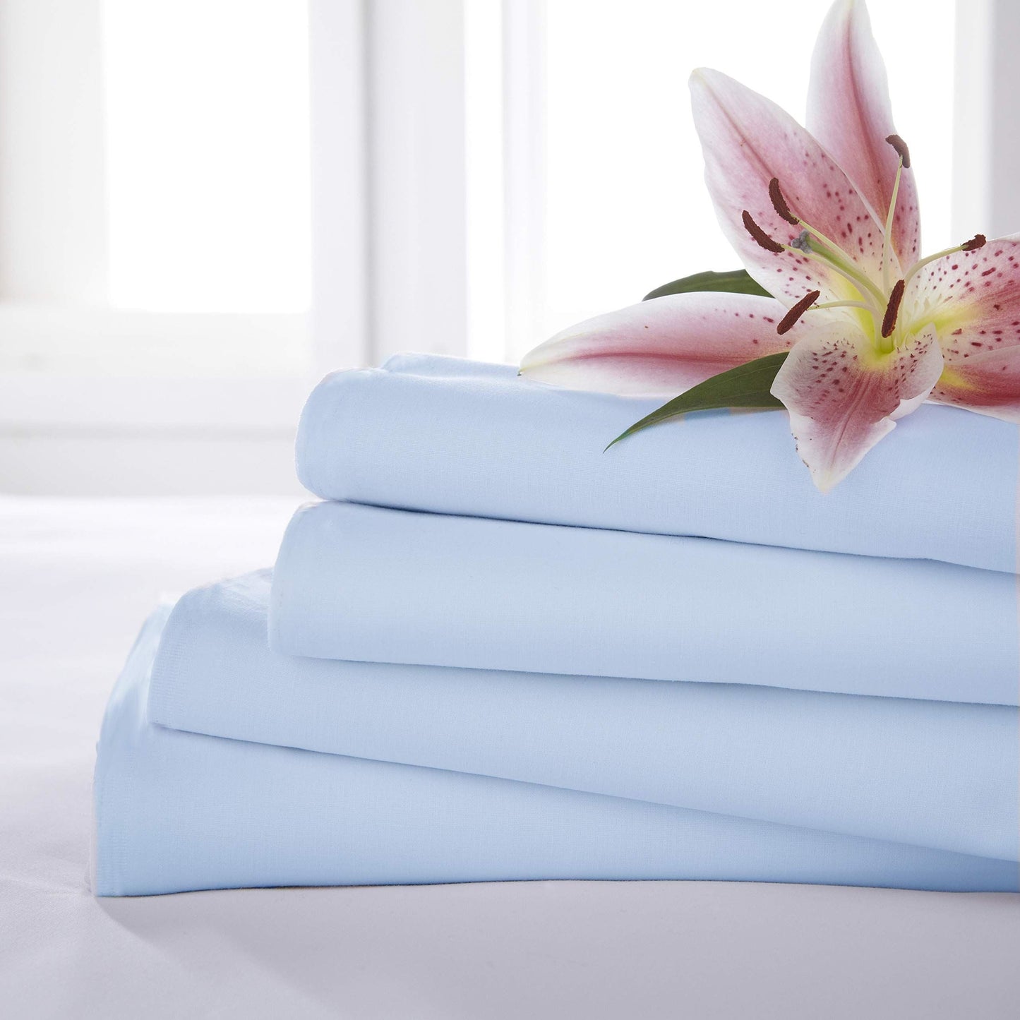 Percale Light Blue Flat Sheet