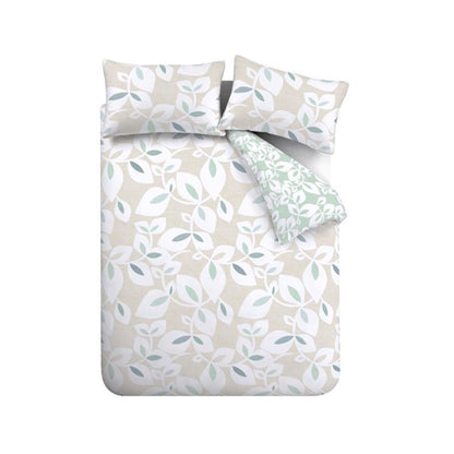 Catherine Lansfield Inga Leaf Natural Duvet Cover Set