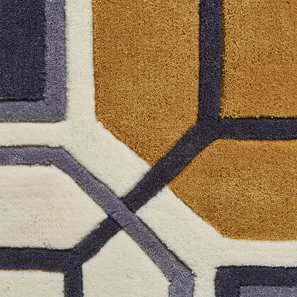 Hong Kong 9238 Ivory/Yellow Modern Rug