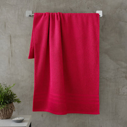 Catherine Lansfield Zero Twist Hot Pink Towel and Sheet